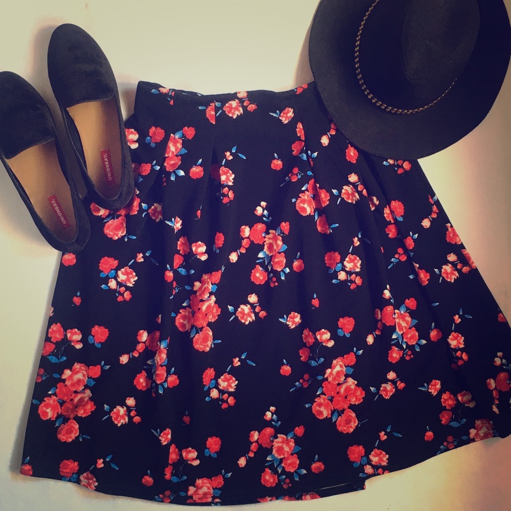 Floral Midi Skirt
